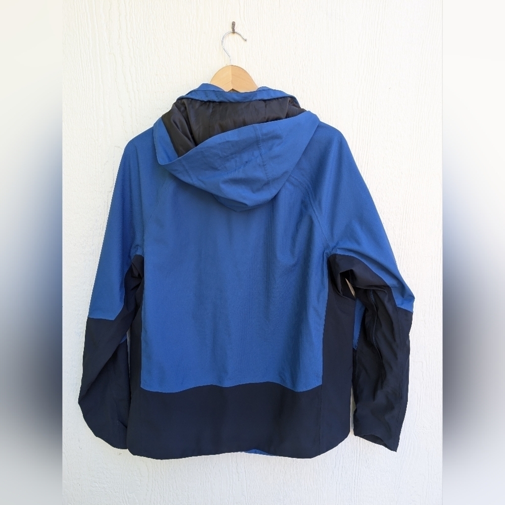 Eddie Bauer Blue Waterproof WeatherEdge Jacket Coat Hood Outdoors Size Large - Picture 6 of 6